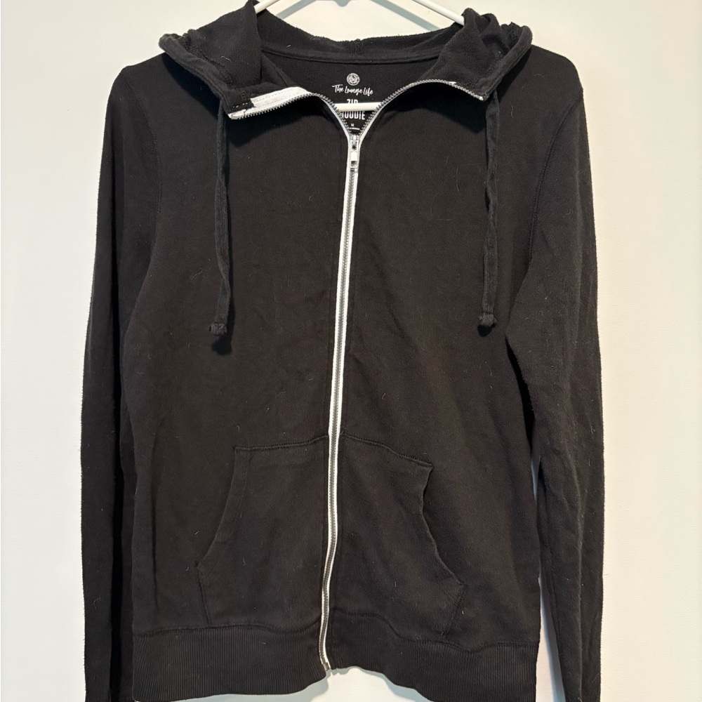 Black Zip-Up Hoodie